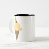 2 Couleurs Tasse de glace à la vanille (Devant gauche)