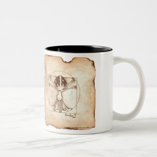 2 Couleurs Tasse de Goober de Vitruvian (Droit)