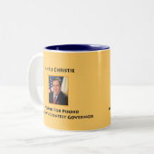 2 Couleurs Tasse de Gov. Chris Christie (Devant gauche)