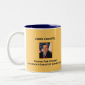 2 Couleurs Tasse de Gov. Chris Christie (Gauche)