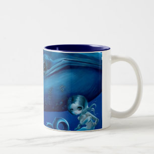 2 Couleurs Tasse de "grande baleine bleue"