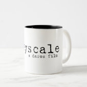 2 Couleurs Tasse de Greysacle Coffe - blanc (Devant droit)