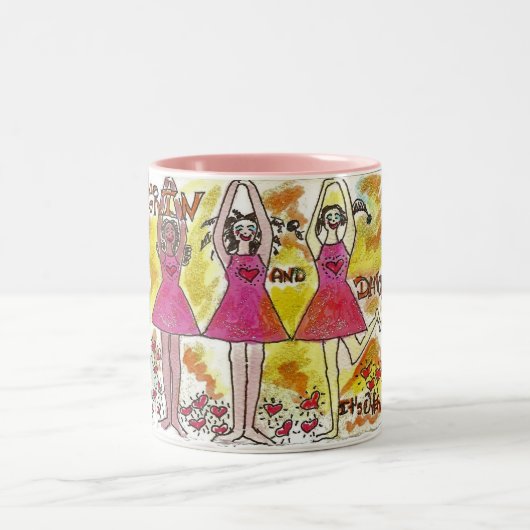 2 Couleurs Tasse de grimace et de danse (Centre)