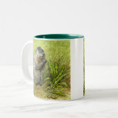 2 Couleurs Tasse de Groundhog (Devant gauche)