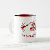 2 Couleurs Tasse de groupe de rock de Petroglyhs (Devant gauche)