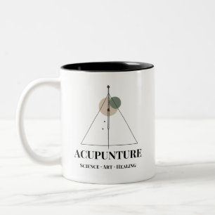 2 Couleurs Tasse de guérison d'art de science d'acupuncture m