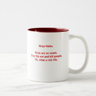 2 Couleurs Tasse de Haiku de Ninja