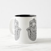 2 Couleurs Tasse de Hamsa (Devant gauche)