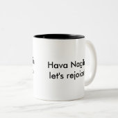 2 Couleurs Tasse de Hava Nagila (Devant droit)