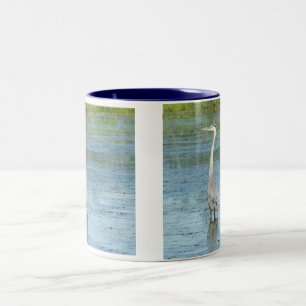 2 Couleurs Tasse de héron de grand bleu