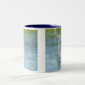 2 Couleurs Tasse de héron de grand bleu
