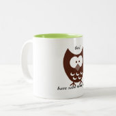 2 Couleurs Tasse de hibou (Devant gauche)