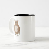 2 Couleurs tasse de hibou à deux tons noirs (Devant gauche)