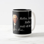 2 Couleurs Tasse de J.S. Bach Koffee (Devant droit)