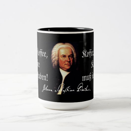 2 Couleurs Tasse de J.S. Bach Koffee (Centre)