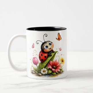 2 Couleurs Tasse de jardin rétro coccinelle couleur Tasse en