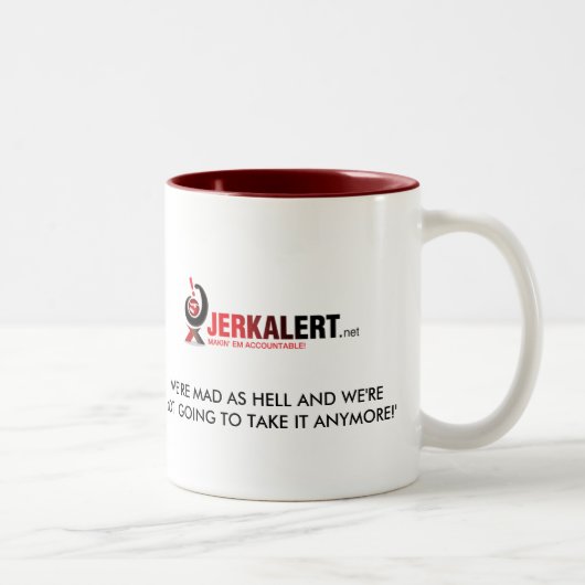 2 Couleurs TASSE de JERKALERT folle comme l'enfer (Droit)
