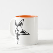 2 Couleurs Tasse de jeu de machine de haine - B/W (Devant gauche)