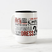 2 Couleurs Tasse de jeu de machine de haine - chevalerie (Devant gauche)