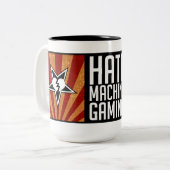 2 Couleurs Tasse de jeu de machine de haine - propagande (Devant gauche)