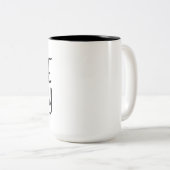 2 Couleurs Tasse de joie de chasse (Devant droit)