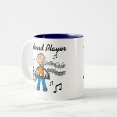 2 Couleurs Tasse de joueur de clavier (Devant gauche)