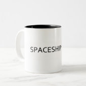 2 Couleurs Tasse de JOURS de VAISSEAU SPATIAL (Devant gauche)