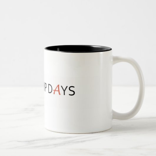 2 Couleurs Tasse de JOURS de VAISSEAU SPATIAL (Droit)
