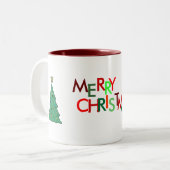2 Couleurs Tasse de Joyeux Noël (Devant gauche)