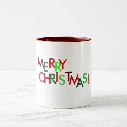 2 Couleurs Tasse de Joyeux Noël (Centre)