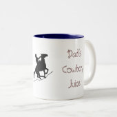 2 Couleurs Tasse de jus de Dad'sCowboy (Devant droit)