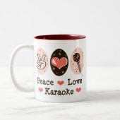2 Couleurs Tasse de karaoke d'amour de paix (Gauche)