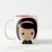 2 Couleurs Tasse de Kawaii Kokeshi (Gauche)