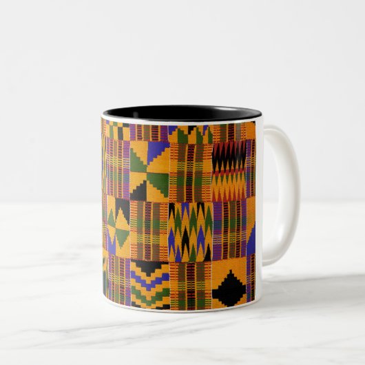 2 Couleurs tasse de kente (Devant droit)