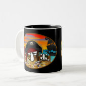2 Couleurs Tasse de Kilroy de pirate (Devant gauche)