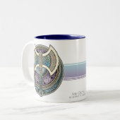 2 Couleurs Tasse de Knotwork Labrys (Devant gauche)