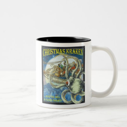 2 Couleurs Tasse de Kraken de Noël (Droit)