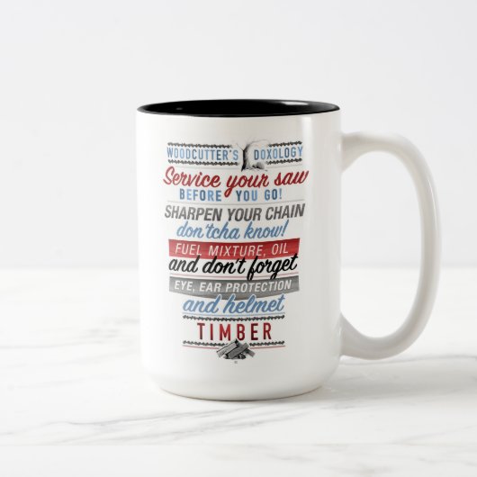 2 Couleurs Tasse de la doxologie du bûcheron (Droit)