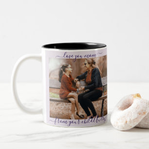 2 Couleurs Tasse de la fête des mères Deep Purple Violets