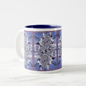 2 Couleurs Tasse de la fractale 200706061903d (Devant gauche)