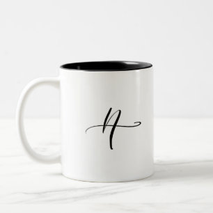 2 Couleurs Tasse de la lettre cursive "A"