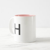 2 Couleurs Tasse de la lettre initiale "H" (Devant gauche)