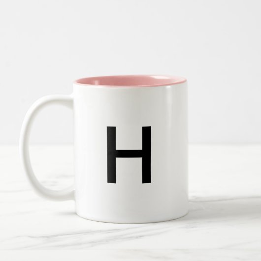 2 Couleurs Tasse de la lettre initiale "H" (Gauche)