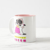 2 Couleurs Tasse de la Reine de karaoke (Devant gauche)