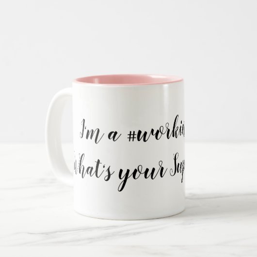 2 Couleurs Tasse de la superpuissance de mère active (Devant gauche)