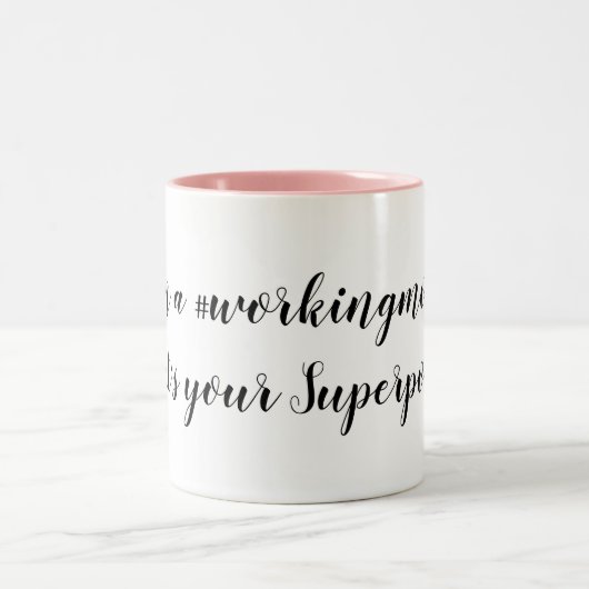 2 Couleurs Tasse de la superpuissance de mère active (Centre)