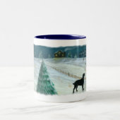 2 Couleurs Tasse de Labrador d'hiver (Centre)