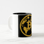 2 Couleurs Tasse de l'actif mondial Bitcoin (Devant gauche)