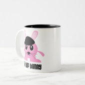 2 Couleurs Tasse de lapin de hip hop (Devant gauche)