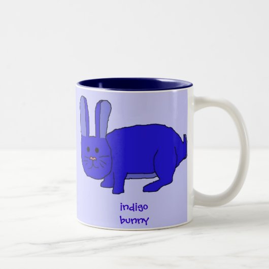 2 Couleurs Tasse de lapin d'indigo (Droit)